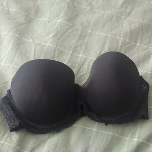 Strapless Pushup Black Bra